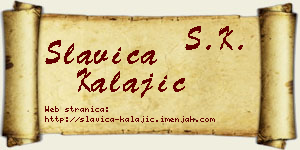 Slavica Kalajić vizit kartica